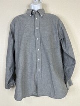 Vintage Stafford Wrinkle Free Gray Dress Shirt Long Sleeve 34/35 Mens Size 17 - £8.41 GBP