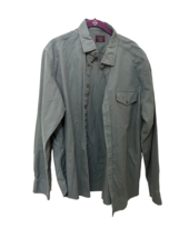 Untuckit Men&#39;s X-Large Gray-Blue Button Down Collared Long Sleeve Shirt - £17.95 GBP