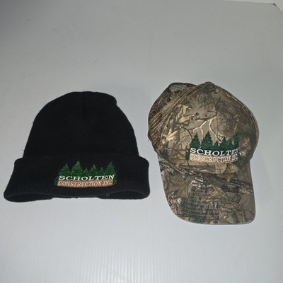 (2) Lot - Scholten Construction Trucker Snapback Hat Cap with black Bean... - $16.53