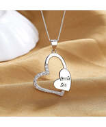 S925 Sterling Silver Necklace For Women Cross Mirror Fashion Creative Pe... - €13,79 EUR