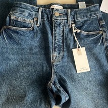 Good American Denim Jeans 4/27 Good Classic Raw Hem High Rise Skinny’sh ... - £39.89 GBP