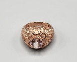 Sterling Silver Cocktail Ring Rose Gold Tone Lavender Stone Size 7 China... - $29.02