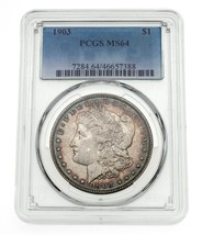 1903 $1 Silver Morgan Dollar Graded by PCGS as MS-64 - $272.24