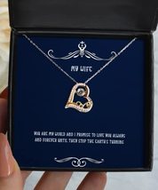 Cool Wife Love Dancing Necklace, You are My World and I Promise to Love You Alwa - £39.46 GBP