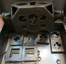 Antique pat&#39;d 1921 Crown Block cast metal with 6 attachments Dies - £36.78 GBP