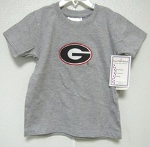 NCAA Georgia Bulldogs Embroidered Logo Gray T-Shirt Style Two Feet Ahead... - £15.97 GBP
