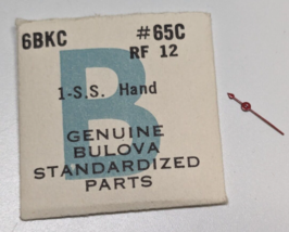 NOS Genuine Bulova 6BKC RF 12 - Watch Sweep Second Hand #65C - Red - Fils - $16.82