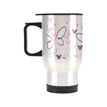 Insulated Stainless Steel Travel Mug - Commuters Cup - Flutter  (14 oz) - £11.79 GBP