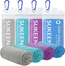 [4 Pack] Cooling Towel (40&quot;X12&quot;),Ice Towel,Soft Breathable Chilly Towel,Microfib - $28.17