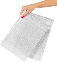 25 Clear Bubble Out Bags 8 x 11.5, Self-Seal Bubble Pouches for Shipping - £21.02 GBP