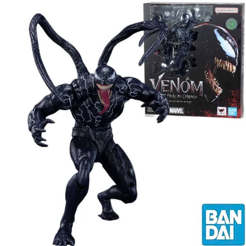 Bandai Original Marvel Universe Anime Figure Shf Venom 2 Action Figure Toys For - £121.88 GBP+