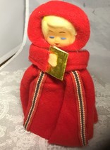 Vintage Christmas Tree Topper Caroler Choir Girl Doll Cardboard Cone Blonde - £14.82 GBP