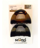 SCUNCI NO SLIP GRIP 5.5 CM JAW HAIR CLIPS - 2 PCS. (37168) - $11.53 CAD
