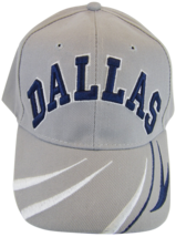 Dallas Men&#39;s Script &amp; Stripes Adjustable Baseball Cap (Gray) - £11.95 GBP