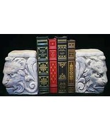 Lion Head Bookends Pair Gothic Jungle King Africa Animal Medieval Renais... - $61.50 CAD