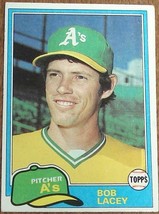 Bob Lacey, Athletic&#39;s,  1981 #481 Topps  Baseball Card - GD COND - CLASS... - $3.95