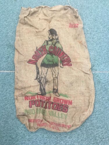 Primary image for Vintage North Country Red River Valley Danial Boone Potato Burlap Gunny Sack Bag
