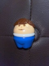 Fisher Price Little Tikes Little People Toddle Tots Boy 1990 Toy Blue Brown Hair - £4.06 GBP