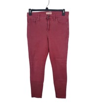 Madewell Jeans 30 Womens 9&quot; High Riser Skinny Skinny Leg Red Casual Bottoms - £13.73 GBP