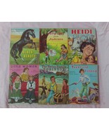 6 Childrens Books PB 1973 Heidi-Little Women-Blk Beauty-Treasue Isl-Swis... - $43.01 CAD