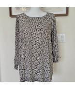 Max Studio Womens Tunic Floral Round Neck Pullover 3/4 Sleeve Top XL - $17.81