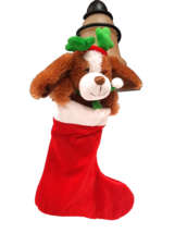 Avon Singing Dog Animated Christmas Stocking Most Wonderful Time Of The ... - $42.08