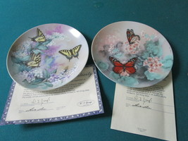 Lena Liu collector plates (2) &quot;Western Tiger&quot; and &quot;Monarch ButterflES&quot; [AM11] - £51.37 GBP