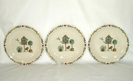 Thomson Pottery Birdhouse 39146 3 Salad Dessert Plates - $7.99