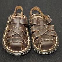Thom McAn Brown Leather Fisherman Sandals Shoes Boys Size 6W - $8.79