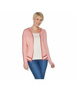 Lisa Rinna Collection Hooded Cardigan Sweater Rose Tan X-Large - £7.46 GBP