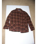 PENDLETON WOOL BUTTON FRONT SHIRT MENS MEDIUM BROWN PLAID PORTLAND, OREGON - $63.09 CAD
