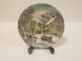 Currier &amp; Ives - Made In Japan - Collector Plate - Winter - £11.66 GBP