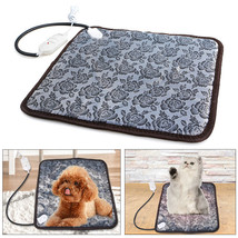 Pet Heating Pad Cat Dog Heated Bed Waterproof Mat Electric Chew Resis Steel Cord - £29.22 GBP