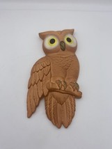 Vintage Owl Chalkware Plaster Chalk Wall Hanging MCM Retro  1970s Plaque 12” - £20.04 GBP