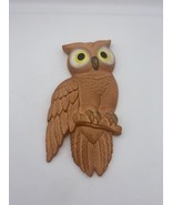 Vintage Owl Chalkware Plaster Chalk Wall Hanging MCM Retro  1970s Plaque... - $24.99