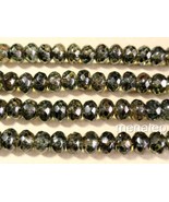 25 5/7 mm Czech Glass Gemstone Donut Beads: Luster- Transparent Green - $57.72 MXN