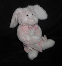 Mary Meyer Pink Mom Holding Baby Blanket Bunny Rabbit Stuffed Animal Plush Toy - £26.57 GBP