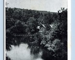 Swinging Bridge Montague Massachusetts MA UNP UDB Postcard G16 - $9.85