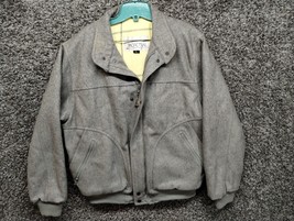 Vintage Pacific Trail Jacket Adult Large Gray Wool Blend Flannel Lined Full Zip - £55.88 GBP