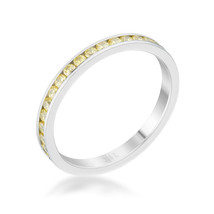 Teresa 0.5ct Jonquil CZ Stainless Steel Eternity Band - $31.19