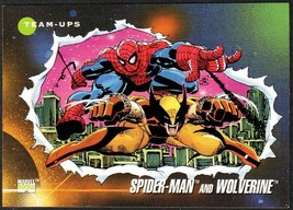 1992 Marvel TM Impel Team-Ups Spider-Man &amp; Wolverine Card #74 EUC Sleeved - $2.00