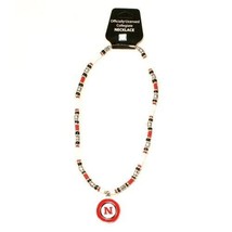 NCAA Nebraska Cornhuskers Fan Gear 18&quot; Natural Shell Necklace w/ Pendant - £7.99 GBP