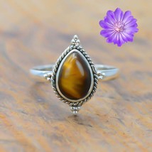 Tiger&#39;s Eye Gemstone 925 Silver Ring Handmade Jewelry Ring All Size - £5.78 GBP