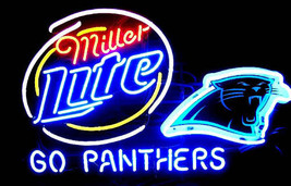 New Miller Lite Carolina Panthers Neon Light Sign 24&quot;x20&quot; - £192.81 GBP