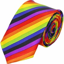 Make your work day more fun and stylish with Men&#39;s Rainbow Collection Neck Tie - £4.96 GBP