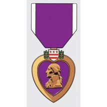 MP Purple Heart Combat Wounded Decal Sticker - £3.43 GBP
