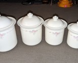 Pfaltzgraff Wyndham #502 Large Canister Discontinued Tableware Flowers S... - $128.69