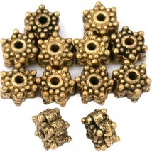Bali Star Antique Gold Plated Beads 8mm 16 Grams 12Pcs Approx. - $6.82