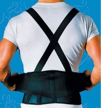 Sport Aid 9&quot; Black Back Brace w/Suspenders X-Large - $452.01 MXN