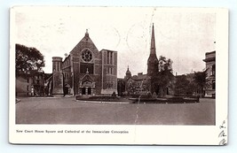 Postcard UDB New York Court House Square Cathedral Immaculate Conception 1906 - £9.41 GBP